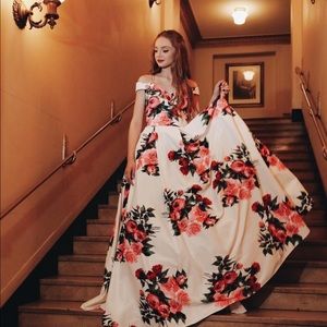 Brand New Jovani Off shoulder ball gown dress